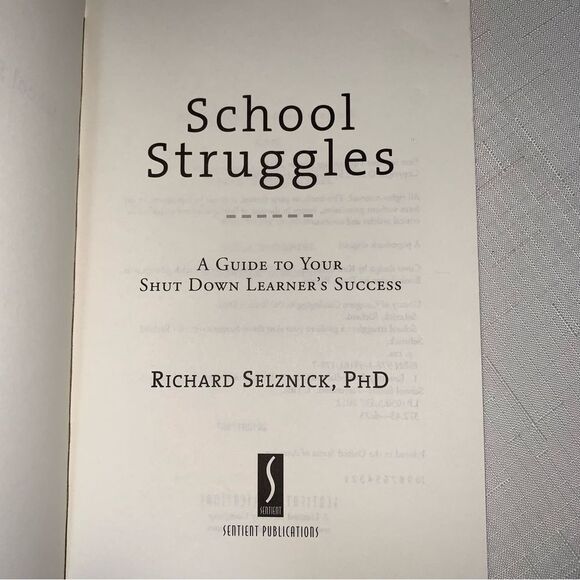 Dr. Richard Selznick Shut-Down Learner & School Struggles 2 Book Set Parenting - Picture 5 of 11